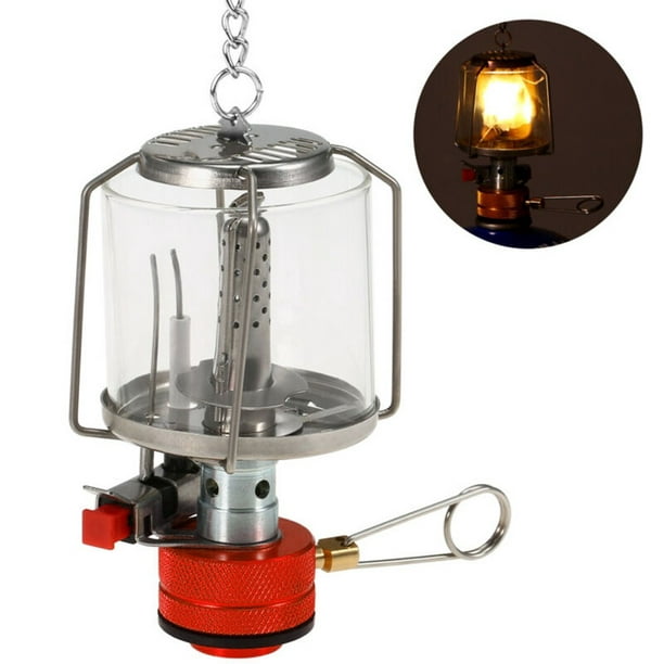 Outdoor Camping Gas Lantern Mini Piezo Ignition Light Portable Gas Tent Lamp USA 